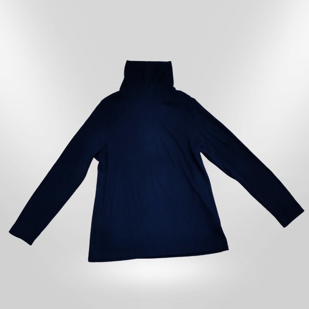 Heattech Fleece Turtleneck Long-Sleeve Top in Black